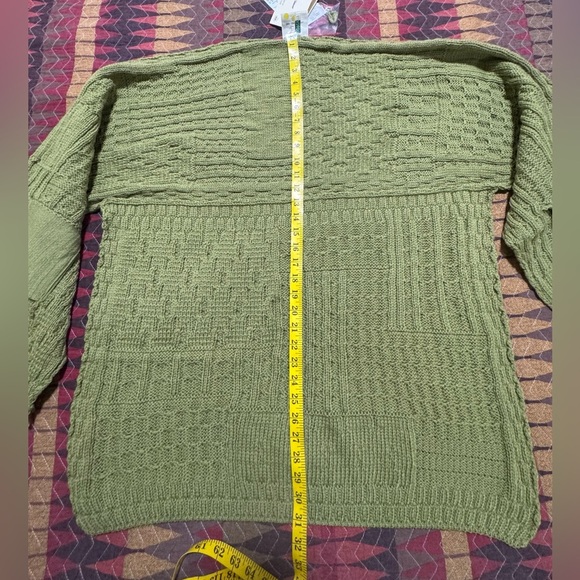 Connemara Knit Wear Vintage Women Merino Wool Shawl Pocket Sweater Ireland Cover - Picture 8 of 10